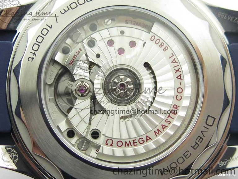 0427 2018 Seamaster Diver 300M SS RG VSF 1:1 Best Edition RG Bezel Blue Dial on Blue Rubber Strap A Contemporary 7927